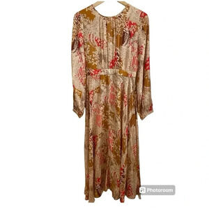 By TiMo Womens Satin Puffed Sleeve Floral Maxi Dress